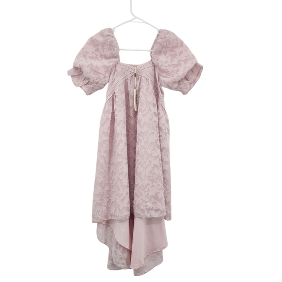 Joyfolie Other - Mia Joy Joyfolie Girls Lilya Square Neck Puff Sleeve Hi-Low Flower Girl Dress